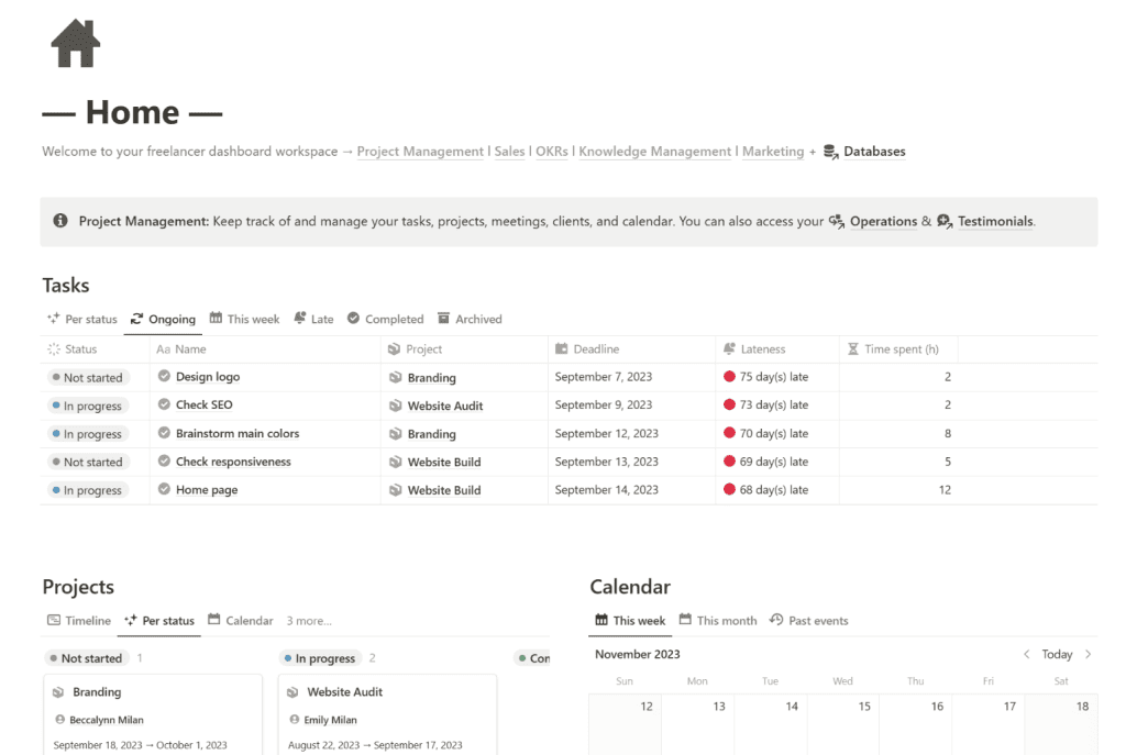 automated freelancer template