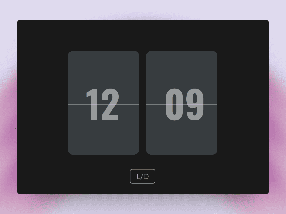 flip clock widget