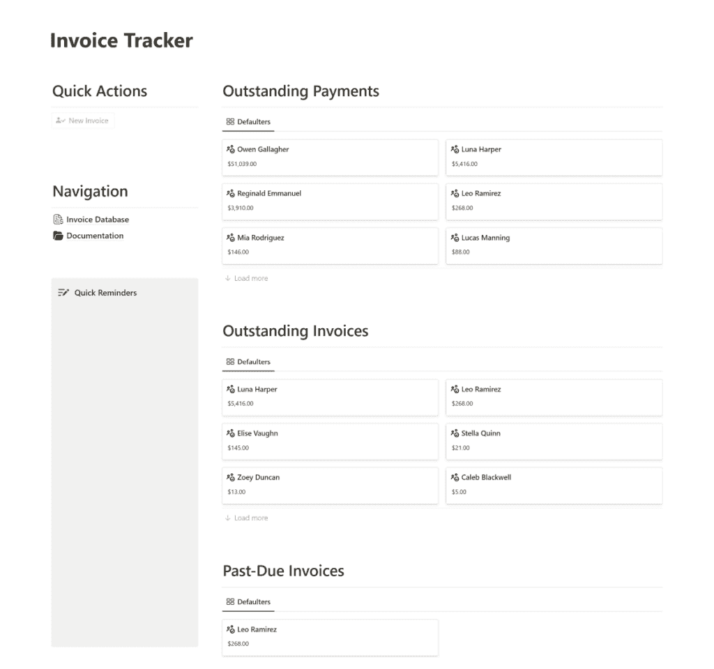 invoice tracker