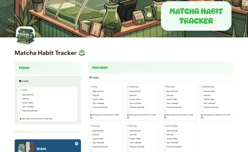 matcha habit tracker