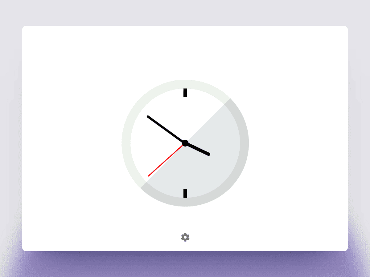 material analog clock widget