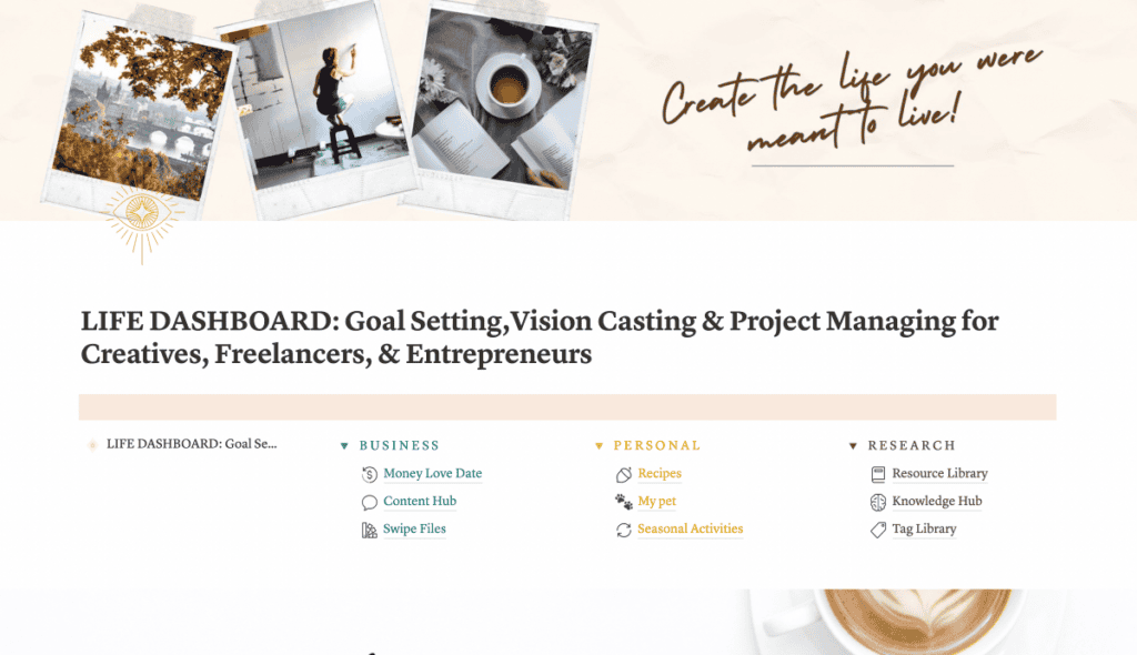 notion life dashboard