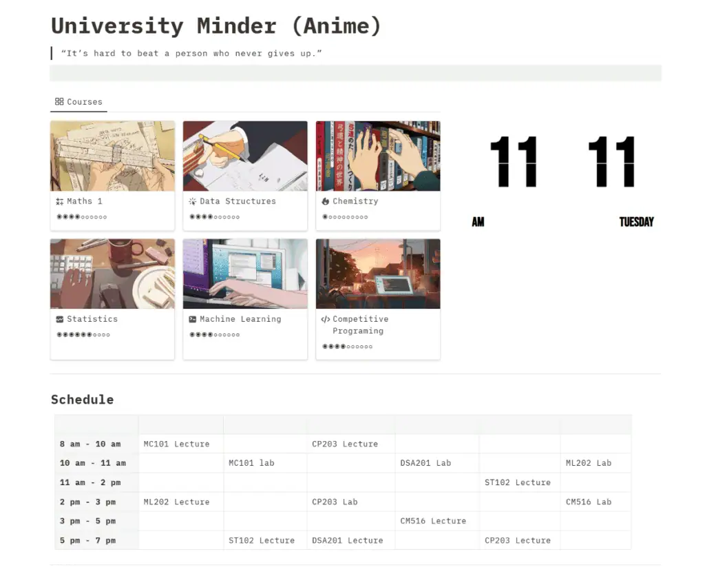 university minder